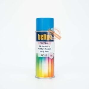 Blue Belton spray paint, RAL 5015, product code 324307.