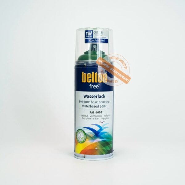 High gloss green Belton spray paint, RAL 6002, product code 332008