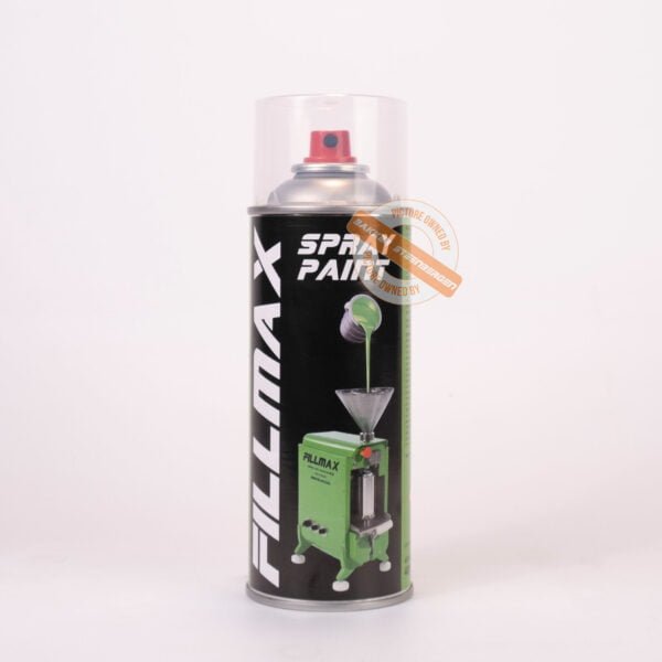 SprayMax FillMax spray can, transparent, used for professional spray refills.