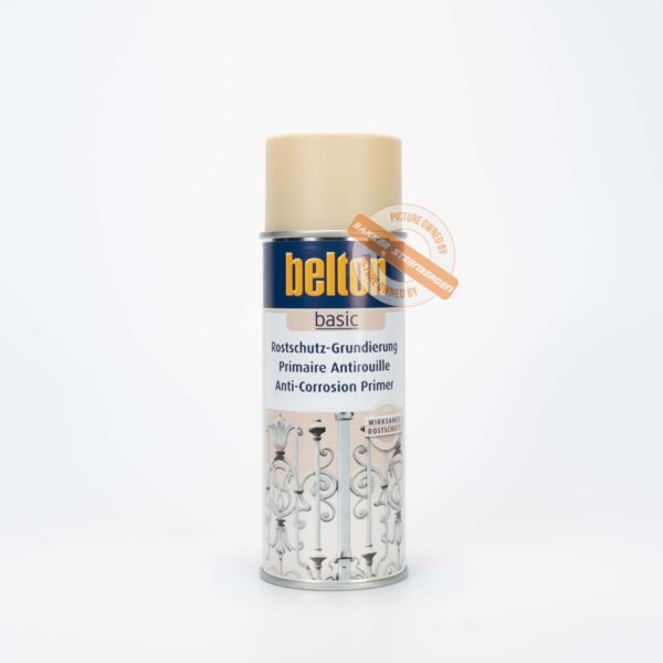 BELTON beige etch primer spray paint can with watermark on white background