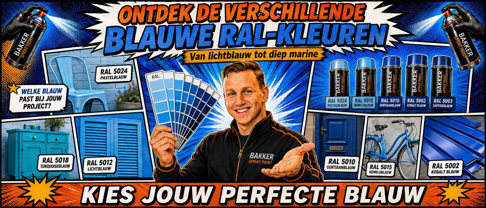 Ontdek verschillende blauwe RAL kleuren
