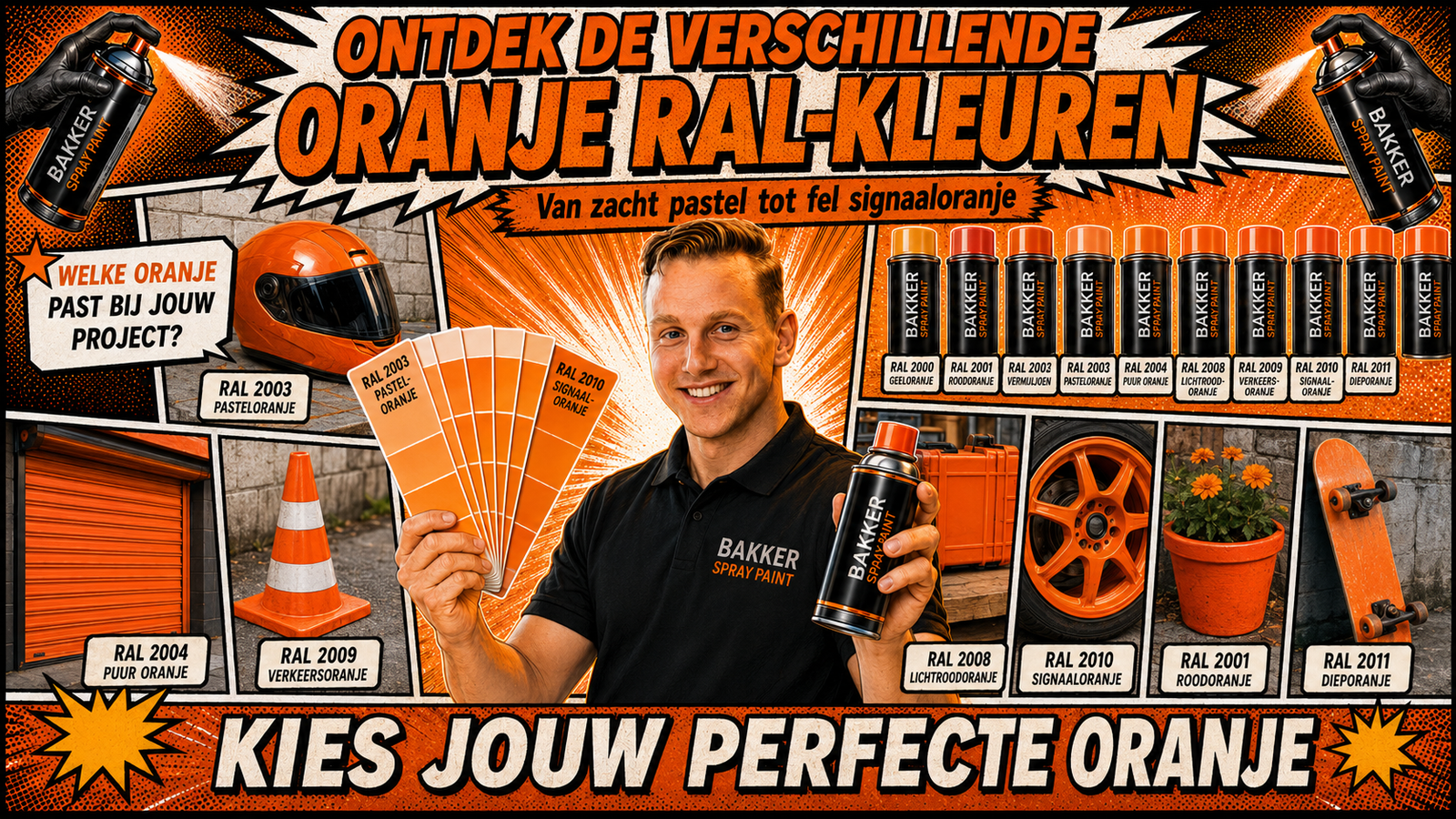 Ontdek de verschillende kleuren oranje