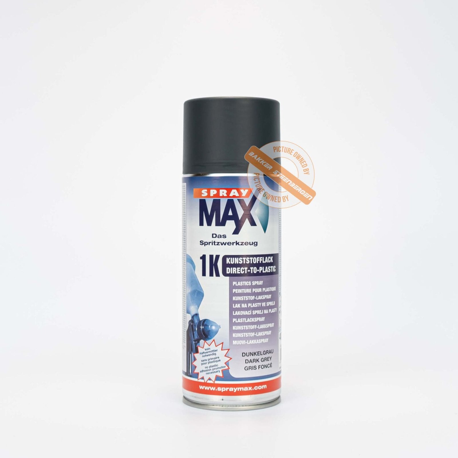 SprayMax Direct-To-Plastic Donkergrijs